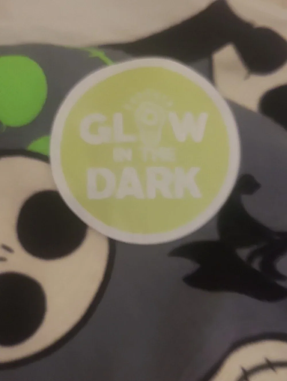 Disney Jack Skellington Glow In The Dark Kids One-Piece Pajamas - Picture 3 of 5